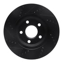 R1 97-05 Buick Riviera Front Right Drilled & Slotted Black Brake Rotor