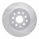 R1 93-98 Toyota Supra Rear Drilled & Slotted Silver Brake Rotor Set