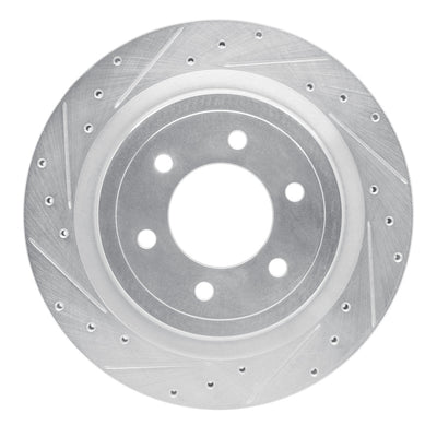 R1 21-25 Ford F-150 4WD Rear Left Drilled & Slotted Silver Brake Rotor