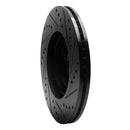 R1 07-10 Chevrolet Cobalt Front Left Drilled & Slotted Black Brake Rotor