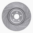 R1 16-18 Ford Focus Front & Rear Drilled & Slotted Silver Brake Rotor Set