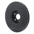 R1 14-20 Lexus IS200t Front & Rear Drilled & Slotted Black Brake Rotor Set