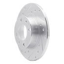 R1 66-92 Bertone X-1/9 Rear Left Front Left Drilled & Slotted Silver Brake Rotor