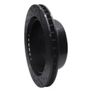 R1 00-14 Cadillac Escalade EXT Rear Left Drilled & Slotted Black Brake Rotor