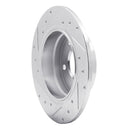 R1 91-99 BMW 323I Rear Right Drilled & Slotted Silver Brake Rotor