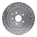 R1 10-20 Lexus RX450h Front & Rear Drilled & Slotted Silver Brake Rotor Set