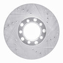 R1 79-85 Mercedes-Benz 300SD Front Right Drilled & Slotted Silver Brake Rotor