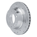 R1 84-89 Porsche 911 Rear Left Drilled & Slotted Silver Brake Rotor