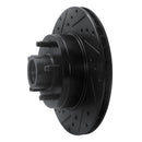 R1 80-83 Ford F-150 RWD Front Left Drilled & Slotted Black Brake Rotor