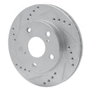 R1 91-94 Toyota Previa Front Left Drilled & Slotted Silver Brake Rotor