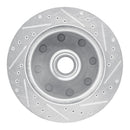 R1 86-94 Ford E-250 Econoline Front Left Drilled & Slotted Silver Brake Rotor