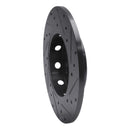 R1 97-98 Mercedes-Benz C230 Front Left Drilled & Slotted Black Brake Rotor