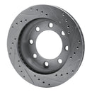 R1 71-97 Dodge D300 Front Left Drilled & Slotted Silver Brake Rotor