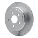 R1 95-03 Ford Windstar Rear Left Drilled & Slotted Silver Brake Rotor
