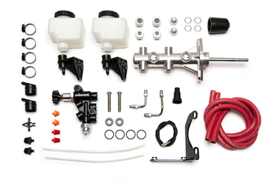 Wilwood kit M/C remote tandem 1.00 W/PUSHROD W/P-VALVE powdercoat chrome