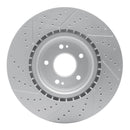 R1 10-16 Hyundai Genesis Coupe Front Right Drilled & Slotted Geo-Carbon Rotor
