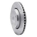R1 07-18 Jeep Wrangler Front Drilled & Slotted Silver Brake Rotor Set