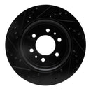 R1 07-17 Ford ExpeditIon Front & Rear Drilled & Slotted Black Brake Rotor Set