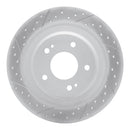 R1 13-25 Mitsubishi Outlander Phev Rear Left Drilled & Slotted Geo-Carbon Rotor