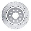 R1 20-25 Jeep Gladiator Rear Right Drilled & Slotted Silver Brake Rotor