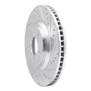 R1 06-16 Buick Lucerne Front Right Drilled & Slotted Silver Brake Rotor