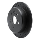 R1 06-15 Lexus IS250 Front & Rear Drilled & Slotted Black Brake Rotor Set