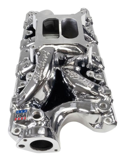 Edelbrock Ford Small-Block 289-302-347 RPM Air-Gap Intake Manifold - Chrome Plasma Finish