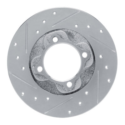 R1 81-85 Mazda GLC Front Left Drilled & Slotted Silver Brake Rotor