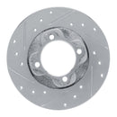R1 81-85 Mazda GLC Front Left Drilled & Slotted Silver Brake Rotor