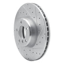 R1 12-21 BMW 120i Front Drilled & Slotted Silver Brake Rotor Set