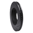 R1 02-06 Ford Expedition Front Left Drilled & Slotted Black Brake Rotor