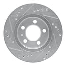 R1 00-06 Audi TT Quattro Rear Drilled & Slotted Silver Brake Rotor Set
