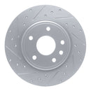 R1 17-25 Chrysler Grand Caravan Rear Left Drilled & Slotted Silver Brake Rotor