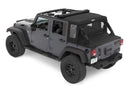 Bestop 07-18 Jeep Wrangler JK 4-Door Halftop Conversion Kit (Black Diamond)
