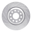 R1 12-25 Audi S3 Front & Rear Drilled & Slotted Silver Brake Rotor Set
