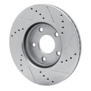 R1 06-11 Chevrolet HHR Front Left Drilled & Slotted Silver Brake Rotor