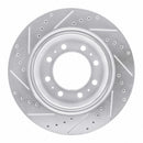 R1 09-25 Dodge Ram 2500 Rear Right Drilled & Slotted Silver Brake Rotor