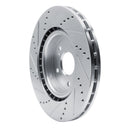 R1 2019-2025 Acura RDX Front Right Drilled & Slotted Silver Brake Rotor