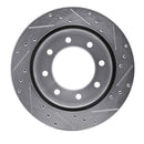 R1 99-20 Chevrolet Avalanche 2500 Rear Drilled & Slotted Silver Brake Rotor Set