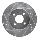 R1 12-24 Nissan Note Front Drilled & Slotted Silver Brake Rotor Set