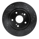 R1 06-17 Suzuki Grand Vitara (Mexico) Front Right Drilled & Slotted Black Brake Rotor