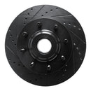 R1 05-07 Ford F-250 2WD (Super Duty) Front Left Drilled & Slotted Black Brake Rotor