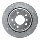 R1 91-95 BMW 540I Rear Left Drilled & Slotted Silver Brake Rotor