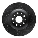 R1 2002-2018 Dodge Sprinter 2500 Rear Left Drilled & Slotted Black Brake Rotor
