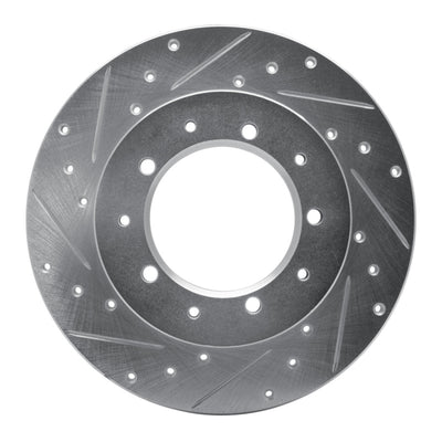 R1 74-16 Land Rover Range Rover Rear Left Drilled & Slotted Silver Brake Rotor
