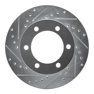 R1 95-04 Toyota 4Runner Front Left Drilled & Slotted Silver Brake Rotor