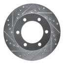 R1 95-04 Toyota 4Runner Front Right Drilled & Slotted Silver Brake Rotor