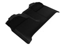 3D MAXpider 2007-2013 Chevrolet Silverado Crew Cab Kagu 1st & 2nd Row Floormats - Black