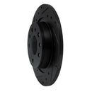 R1 03-11 Cadillac BLS (Mexico) Rear Left Drilled & Slotted Black Brake Rotor