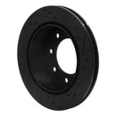 R1 99-25 Chevrolet Silverado 1500 Rear Left Drilled & Slotted Black Brake Rotor
